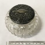 SILVER & CUT GLASS LID DRESSING POT