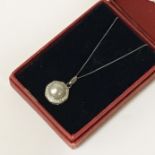 9CT GOLD CHAIN WITH PEARL PENDANT