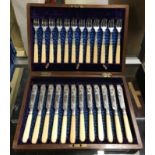 HM SILVER BOXED CUTLERY SET