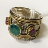 RUBY & EMERALD RING