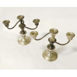 PAIR STERLING SILVER CANDELABRA