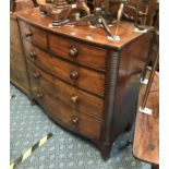 VICTORIAN MAHOGANY 5 DRAWER CHEST