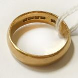 22CT GOLD BAND - RING SIZE L - 6.2 GRAMS
