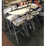 2 BAR TABLES & 6 FOLDING CHAIRS