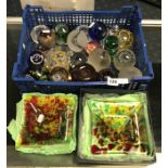 TRAY OF PAPERWEIGHTS INCL. CAITHNESS