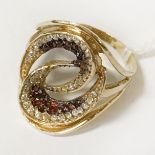 HIGH CARAT BEJEWELLED RING (EYGPTIAN) SIZE P