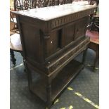 19THC OAK 3 DOOR DRESSER