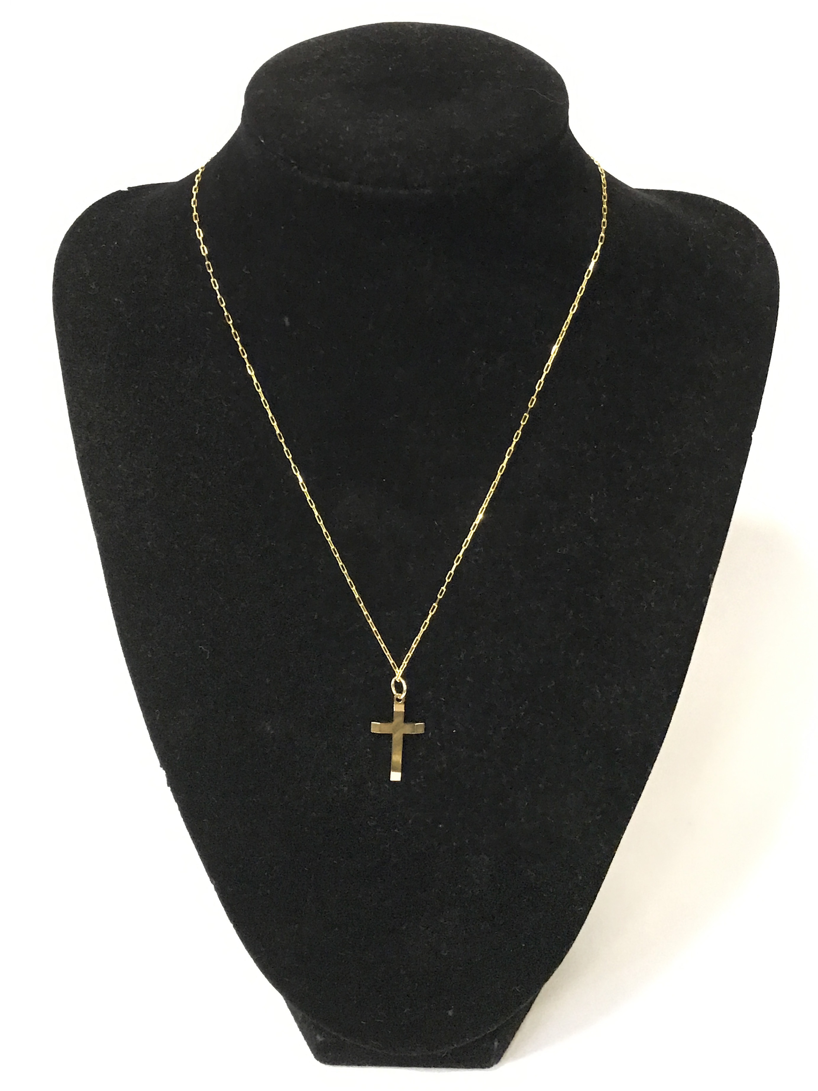 9CT GOLD GOLD CROSS ON CHAIN