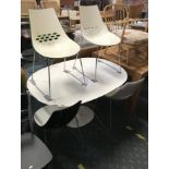 ITALIAN ''CALLIGARIS'' JAM SLEIGH LEG CHAIRS & TABLE A/F