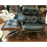 SWIVEL CHAIR & STOOL - 1 BUTTON MISSING