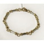 OMEGA 9CT GOLD ALBERT CHAIN - VINTAGE - 21 CM (LENGTH)