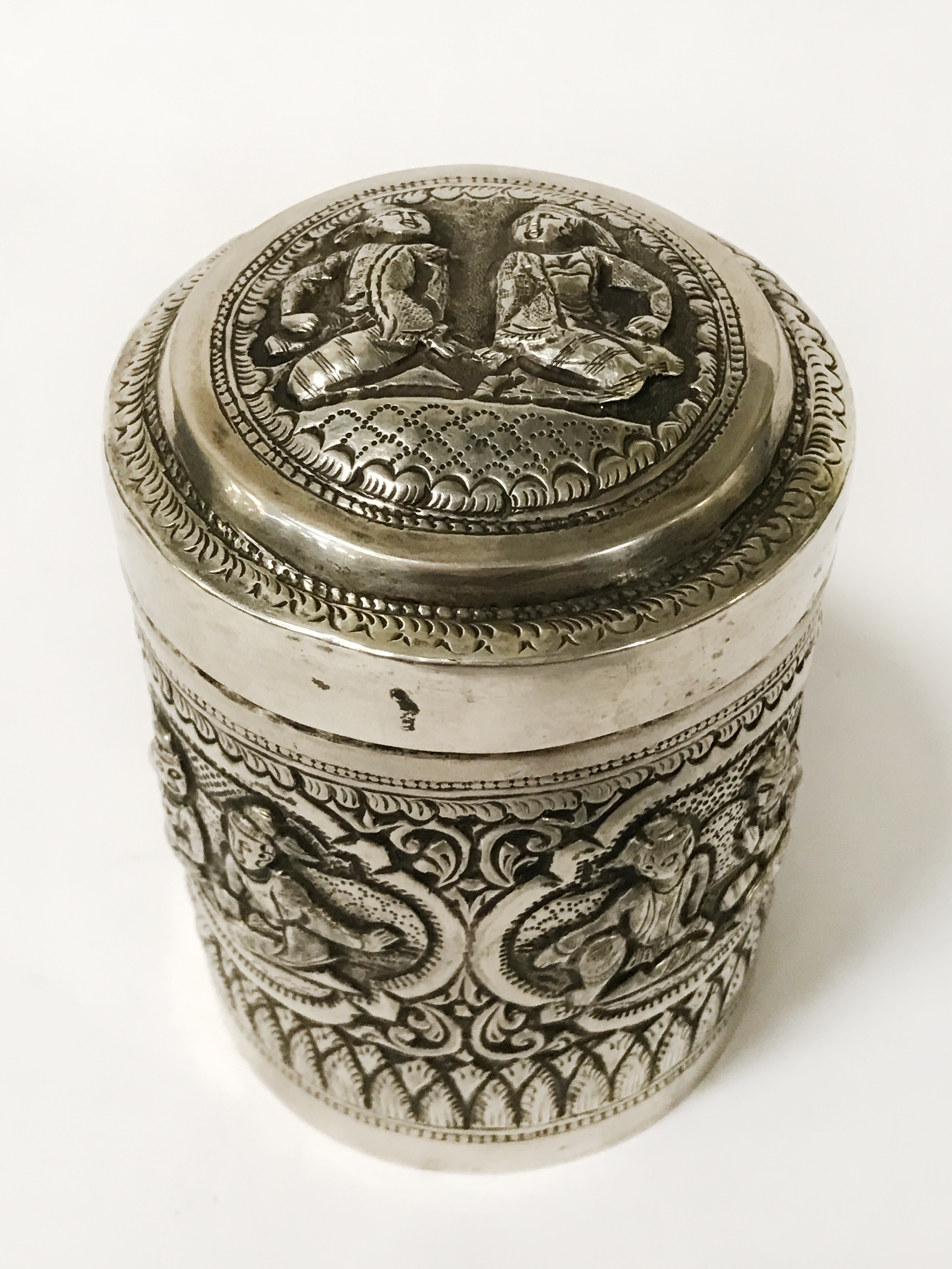 ORIENTAL 925 SILVER JAR - 10 CMS (H)