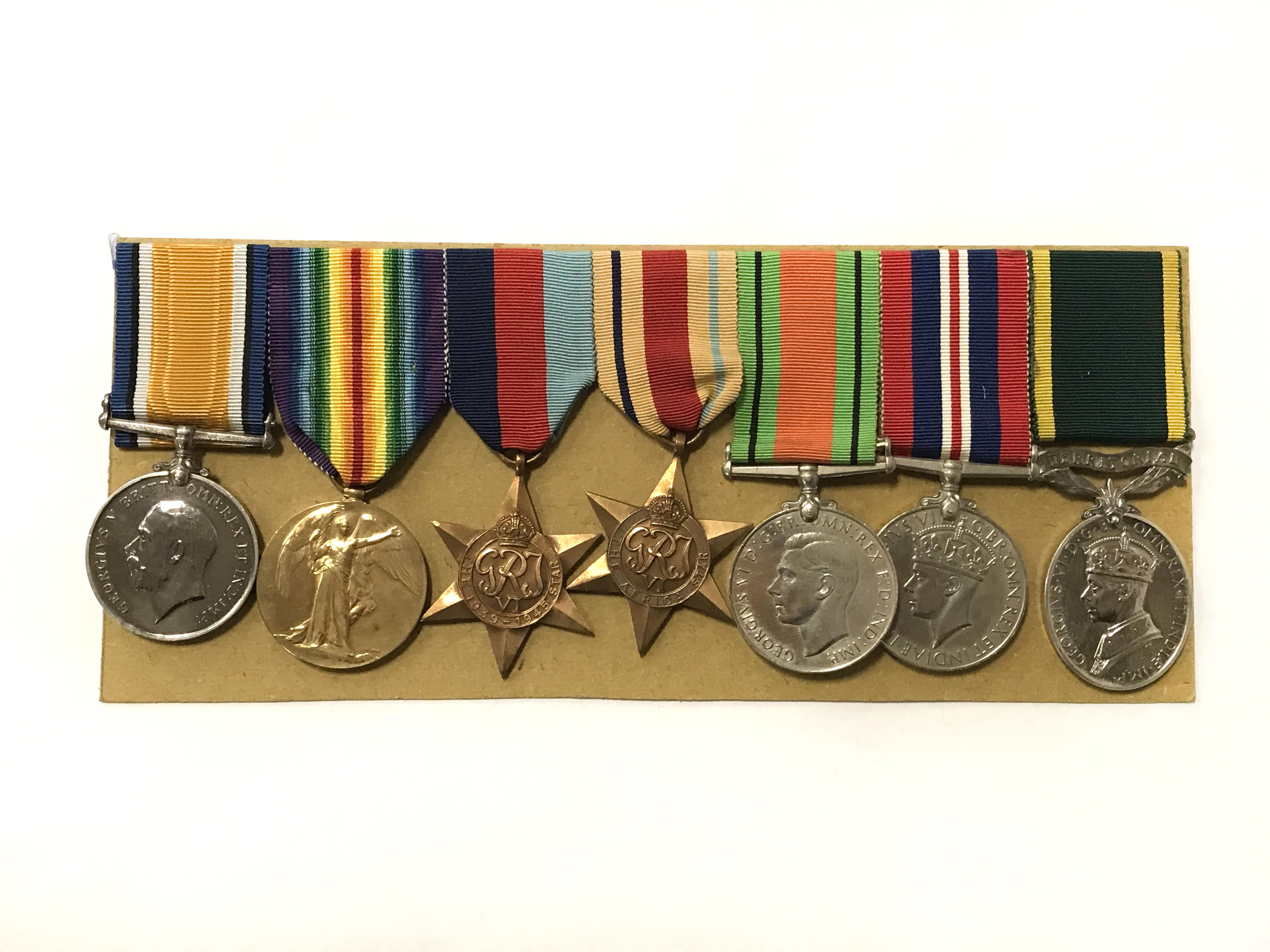 WW1 & WW2 GROUP OF 7 MEDALS INCL. TERRITORIAL EFFICIENCY SERVICE MEDAL TO PTE S.HALL - Image 2 of 2