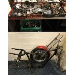 MOTORCYCLE FRAME & LARGE QTY VINTAGE PARTS INCL. BSA