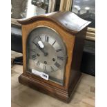 EDWARDIAN OAK CASED MANTLE CLOCK