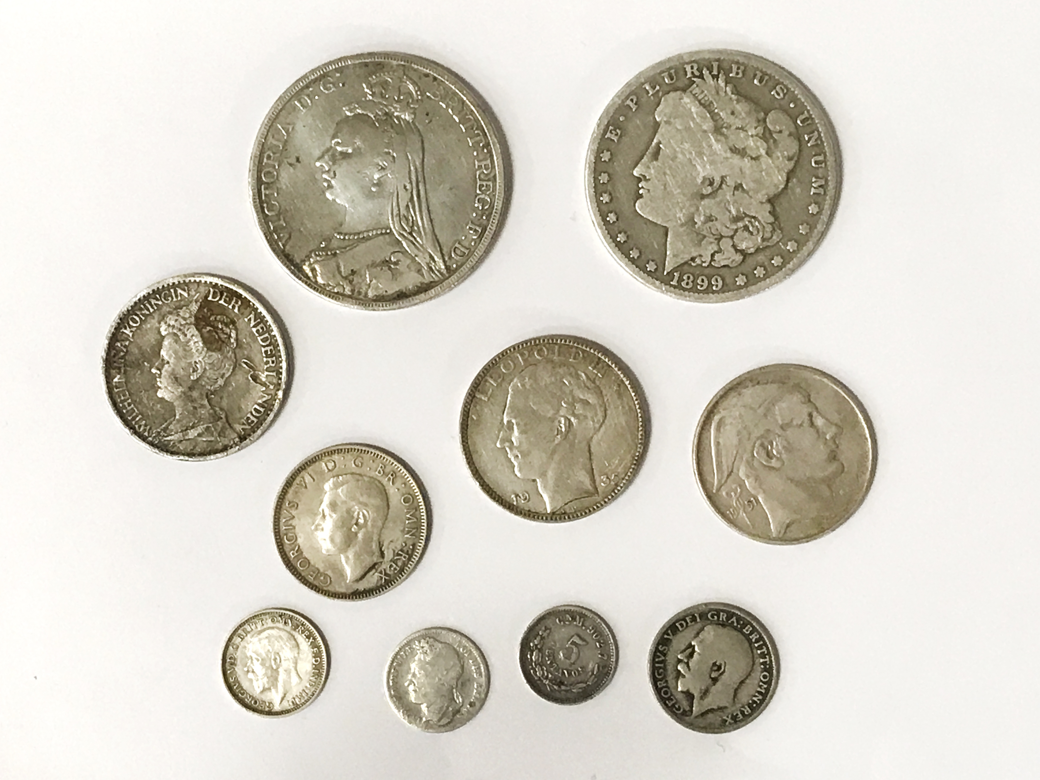 MIXED WORLD SILVER COINS