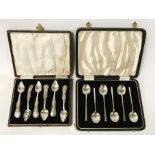TWO CASED SETS OF SILVER SPOONS