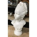 ITALIAN BUST OF A YOUNG GIRL - 41CM TALL