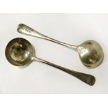 PAIR OF HM SILVER LADLES - 5 OZS