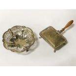H/M SILVER DISH & SILVER CASKET WITH HANDLE