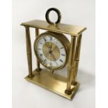 SWIZER BRASS MANTLE CLOCK - 12 CMS (H)