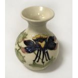 MOORCROFT VASE - MAGNOLIA - 13 CMS (H) X 10 CMS (W)