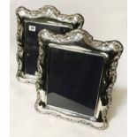 PAIR OF LARGE STERLING SILVER PHOTO FRAMES - 36 X 31 CMS