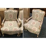 PAIR LIMED OAK ARMCHAIRS