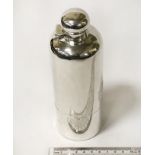 H/M SILVER FLASK WITH CUP 18.5CMS (H)