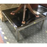 CHROME & GLASS COFFEE TABLE