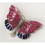 STERLING SILVER BUTTERFLY BROOCH