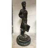 BRONZE FIGURE OF LADY 31CMS (H)