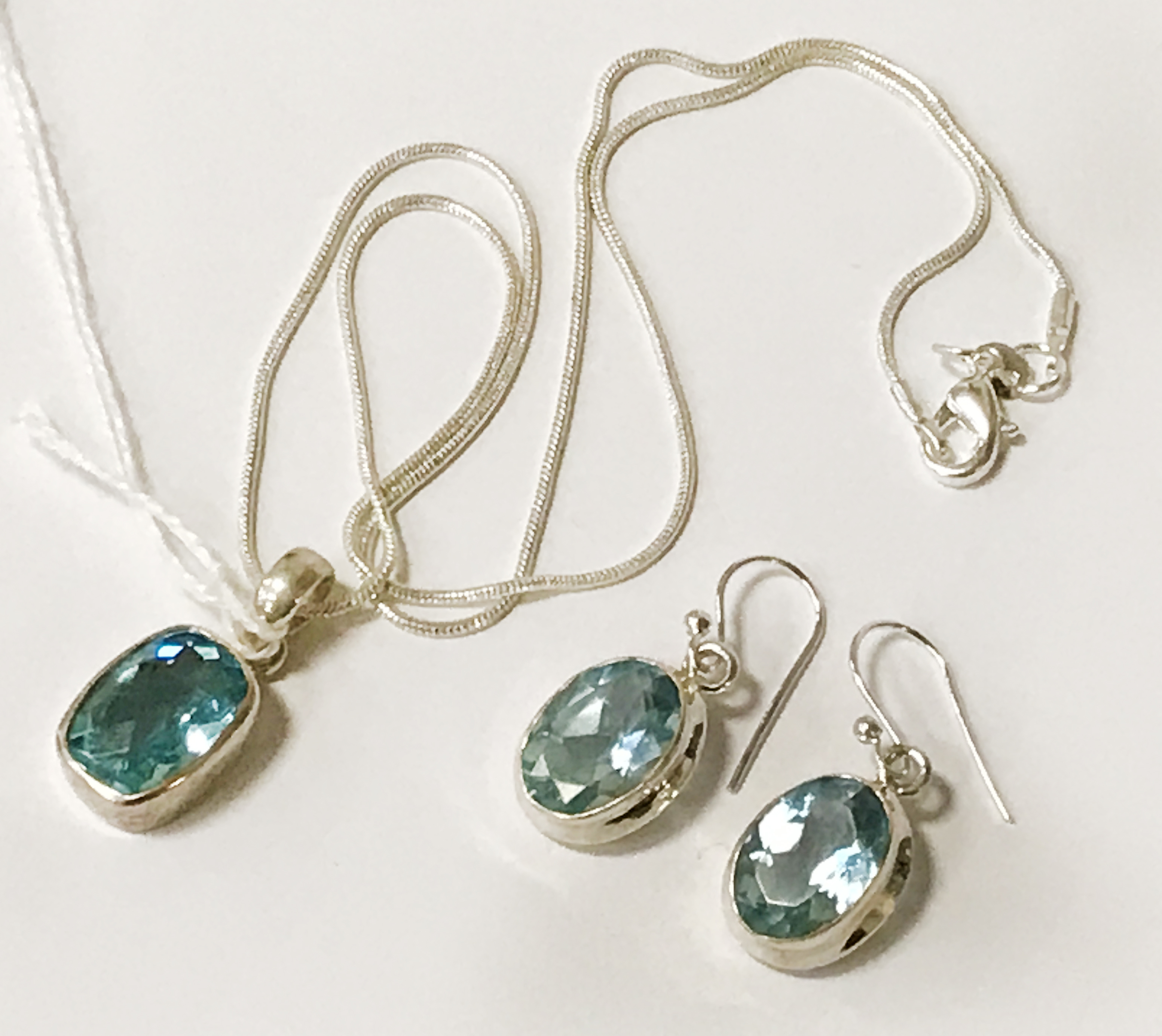 STERLING SILVER TOPAZ SET