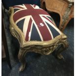 UNION JACK & GILT WINDOW SEAT