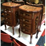 PAIR INLAID CHESTS