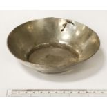 SILVER HAND BEATEN BOWL 13.5CMS (D)