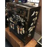 CHINESE CABINET WITH JADE BONE