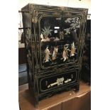 CHINESE CABINET WITH JADE BONE