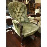 VICTORIAN BUTTON BACK CHAIR