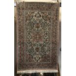 WHITE SILK ORIENTAL RUG