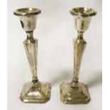 PAIR OF HM SILVER CANDLESTICKS 20CMS (H)