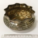 900 SILVER ORNATE BOWL - 13CMS