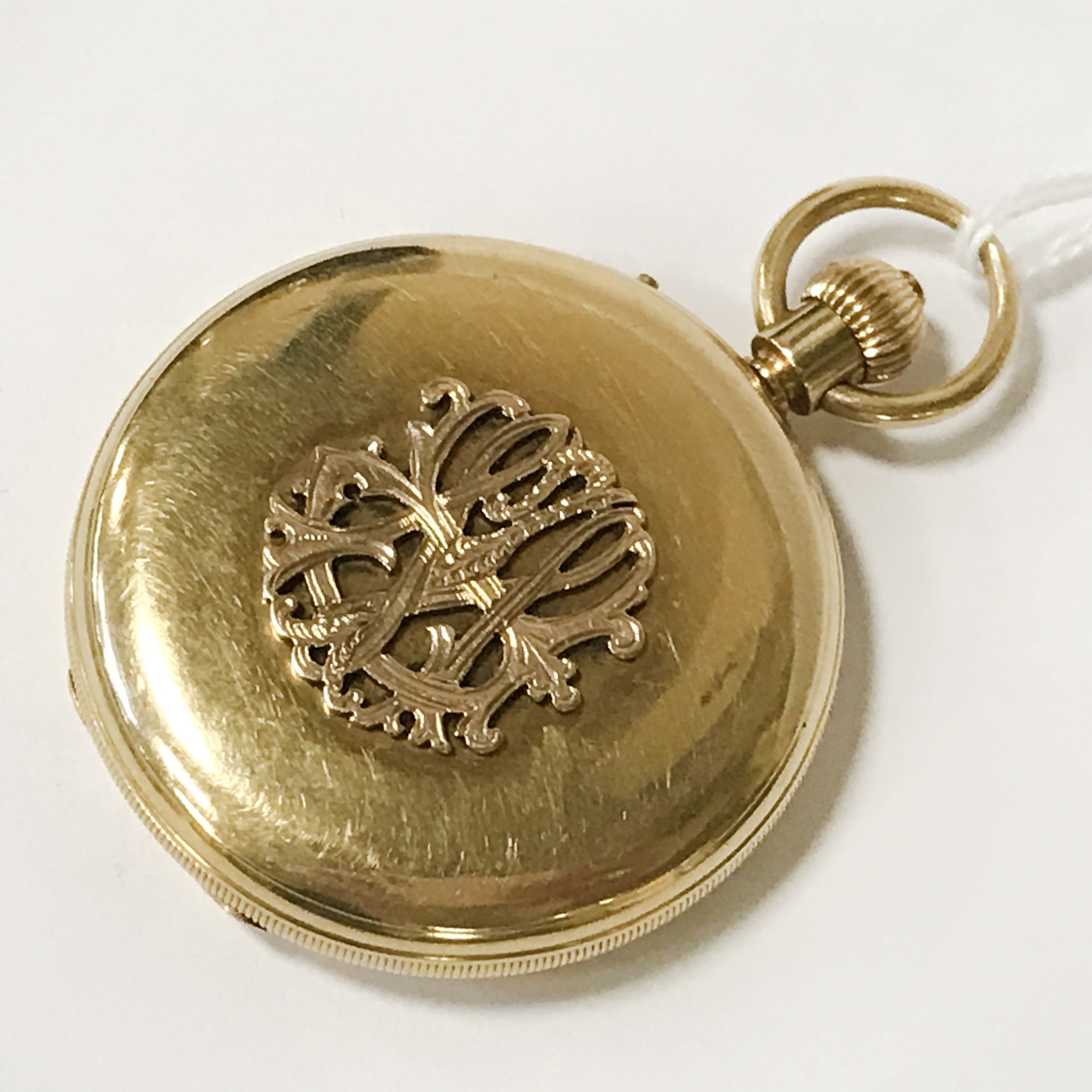 18 CARAT GOLD VINTAGE HALF HUNTER POCKET WATCH