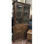 LARGE OAK CORNER CABINET