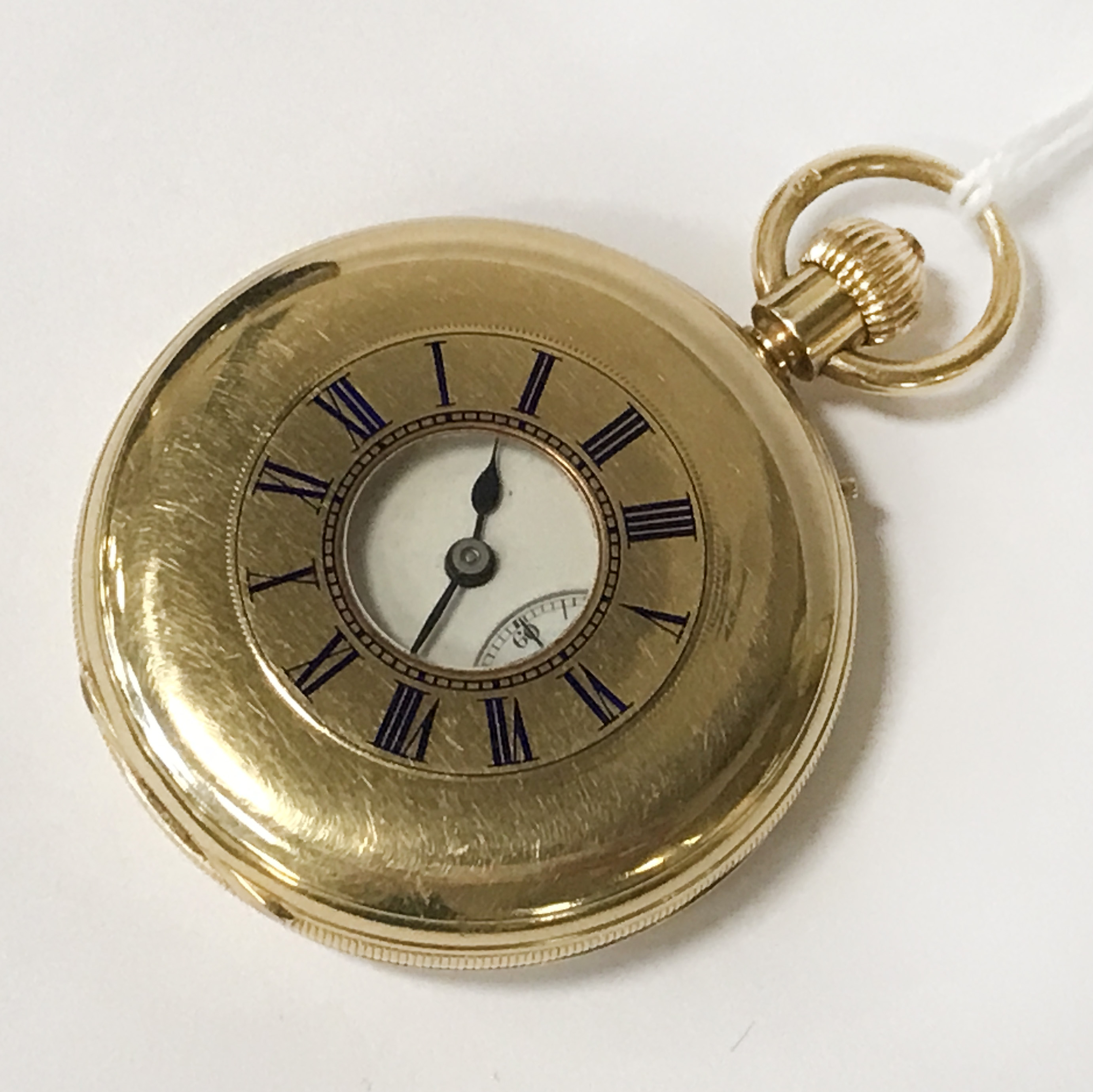 18 CARAT GOLD VINTAGE HALF HUNTER POCKET WATCH - Image 2 of 2