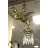 GILT BRONZE CHERUB CHANDELIER