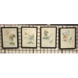 SET OF 4 LUCY MABEL ATWELL PRINTS - BUTTERFLY