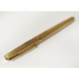 PARKER GOLD PLATED FOUNTAIN PEN WITH 14CT GOLD NIB