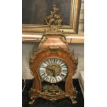 INLAID & GILT MANTLE CLOCK 57CMS (H)