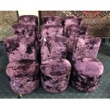 SET OF 9 PURPLE CHAIRS